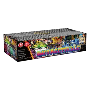 Unforgettable 168-Shot 1.3G F3 Compound Cake by Gemstone Fireworks – new & improved 2025 effects with a high-energy grand finale.