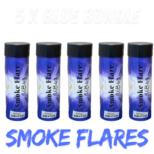 blue smoke flare bundle by gemstone fireworks