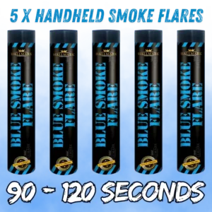 5 Blue Smoke Flares By Hallmark Fireworks Handheld 2025