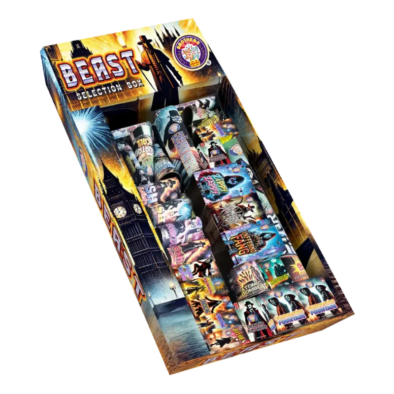 Beast By Brothers Pyrotechnics Selection Box 37 Pieces