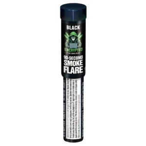 Black Handheld Smoke Flare 90 Seconds By Encrypted Fireworks