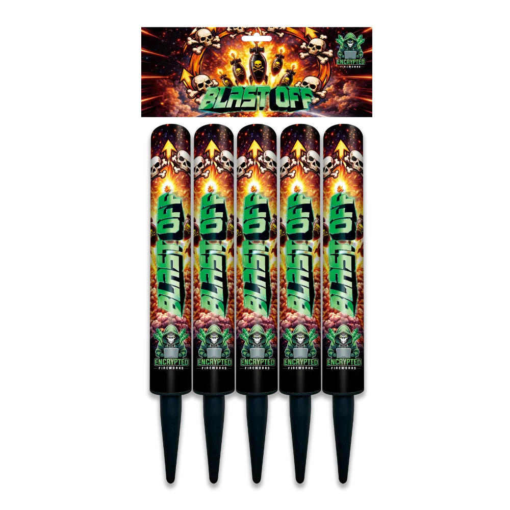 Blast Off By Encrypted Fireworks Single Shot Tube Roman Candles