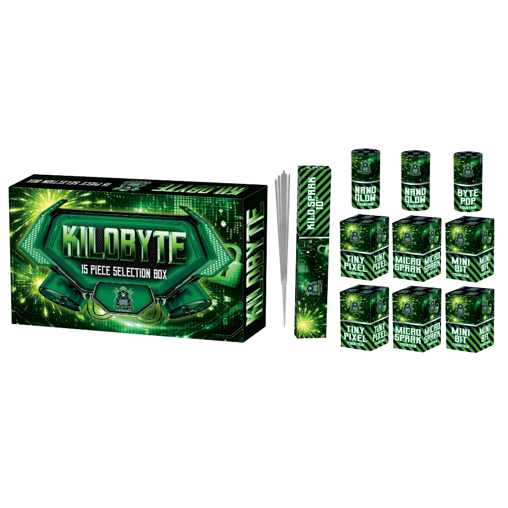 Kilobyte By Encrypted Fireworks 15 Piece Selection Box