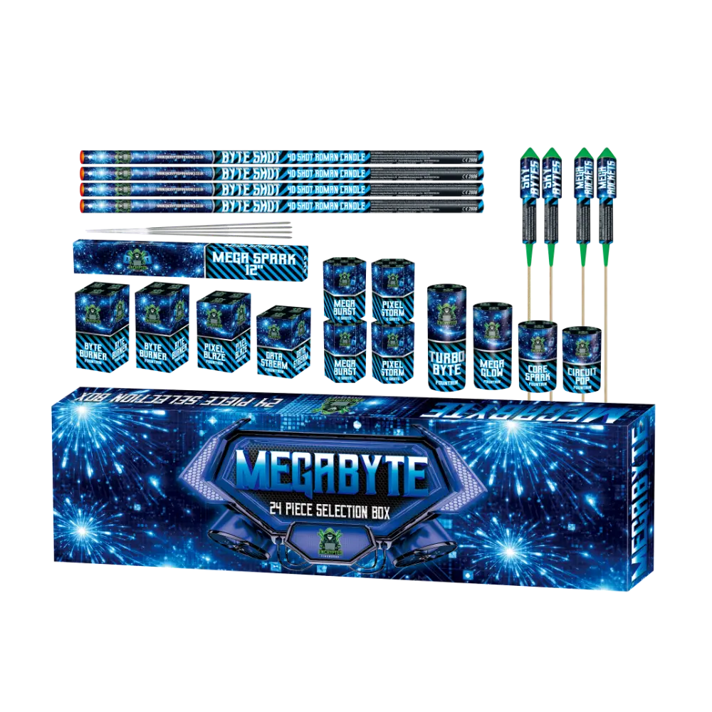 Megabyte By Encrypted Fireworks 24 Piece Selection Box