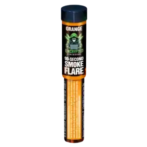 Orange Handheld Smoke Flare 90 Seconds By Encrypted Fireworks