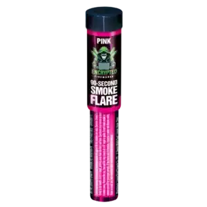 Pink Handheld Smoke Flare 90 Seconds By Encrypted Fireworks