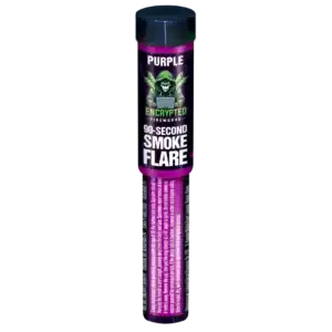 Purple Handheld Smoke Flare 90 Seconds By Encrypted Fireworks