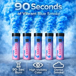 Blue Gender Reveal Smoke Flare 5 Pack Information